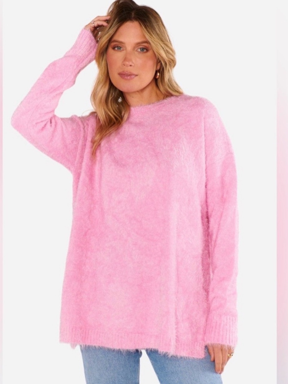 SHOW ME YOUR MUMU: Bonfire Sweater, Pink, EUC, XL